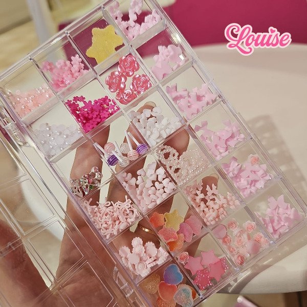 Producto - Caja Apliques x24 Variado Rosado Naez