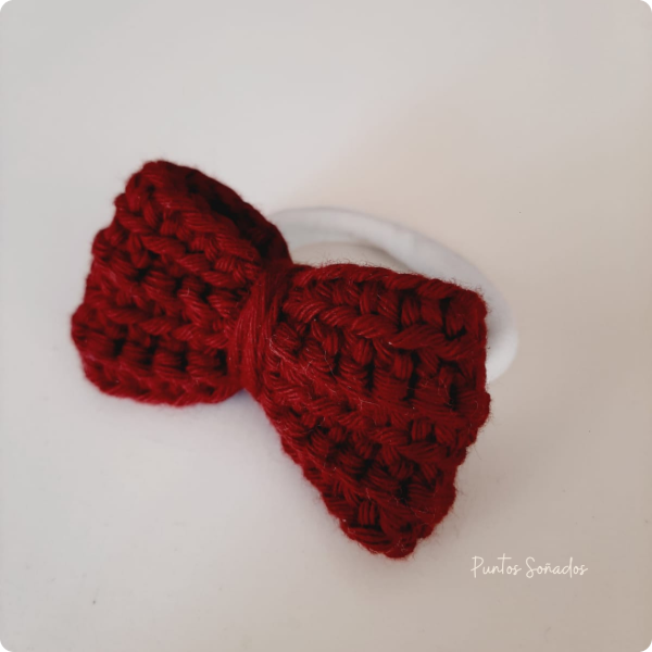 Producto - Coleros colegio, moño tejido "Olivia" c/u GRANDES