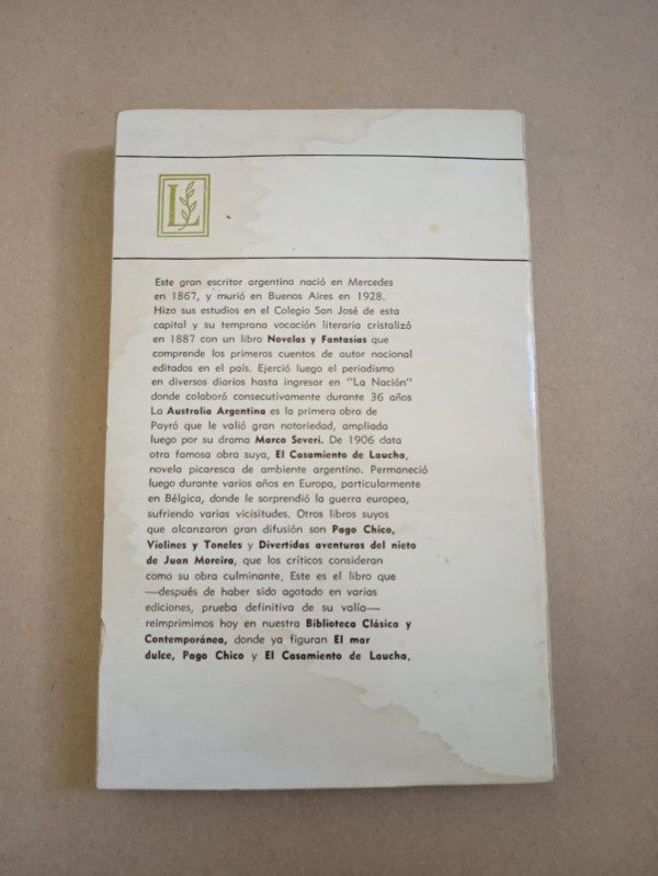 Producto - Divertidas aventuras del nieto de Juan Moreira - Roberto J. Payró - Losada 1971 - 1