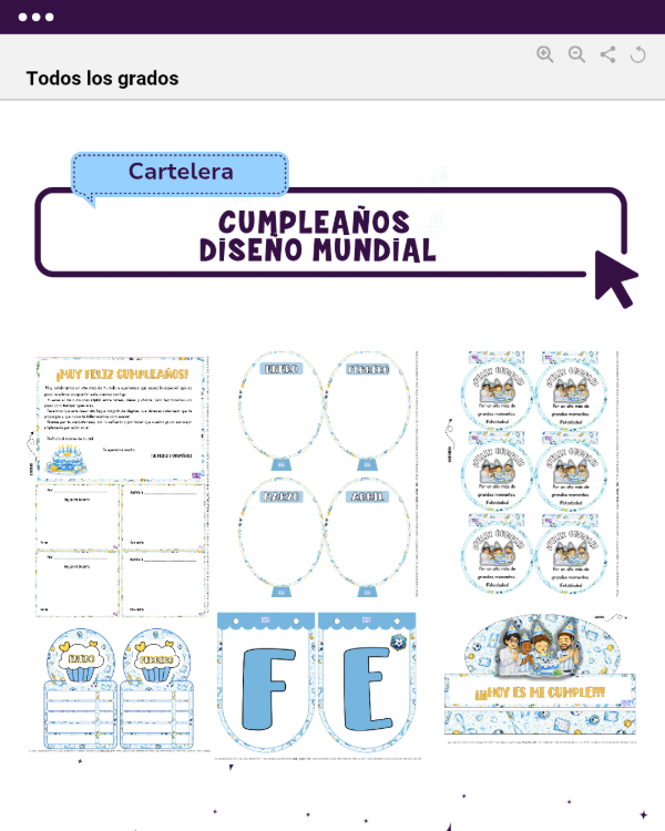 Producto - CARTELERA DE CUMPLES - DISEÑO MUNDIAL