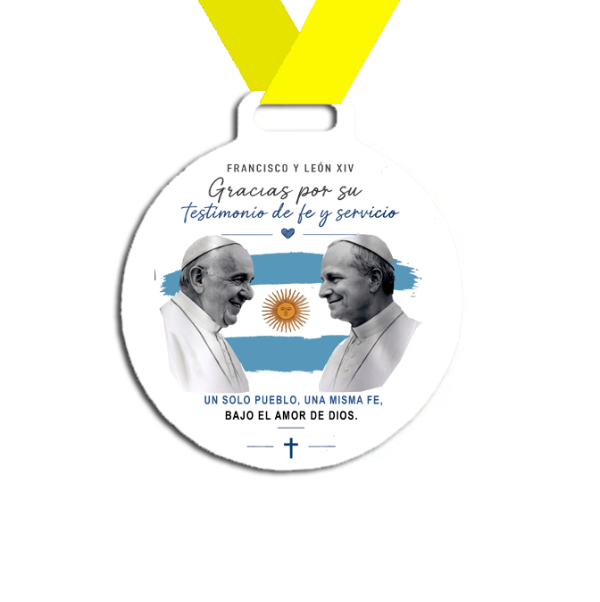 Producto - Medalla Plastica Personalizada visita Papa León XIV #30 - 14