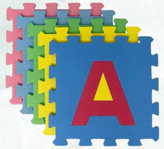 Producto - PISO DE GOMA EVA ABECEDARIO (de la A a la Z - 26 unidades 30x30CM)