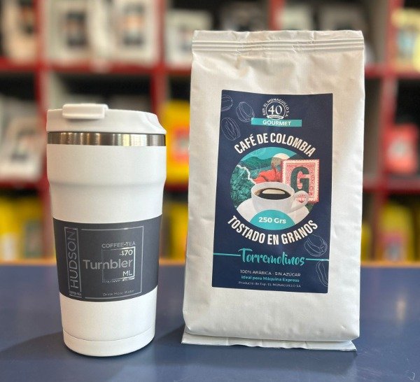 Producto - Combo Vaso Térmico Hudson 470 ml + Café Colombia Gourmet