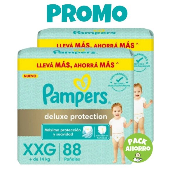 Producto - Promo Deluxe Pack x2 Pampers Deluxe Protection XXG88 (176 Pañales)