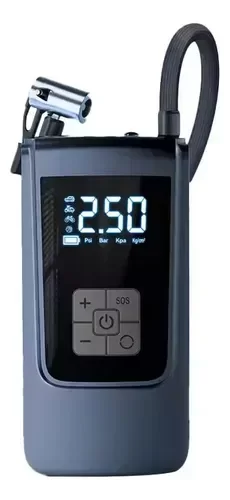 Producto - Compresor De Aire Portátil St-9624 Para Auto Moto Bicicleta Negro