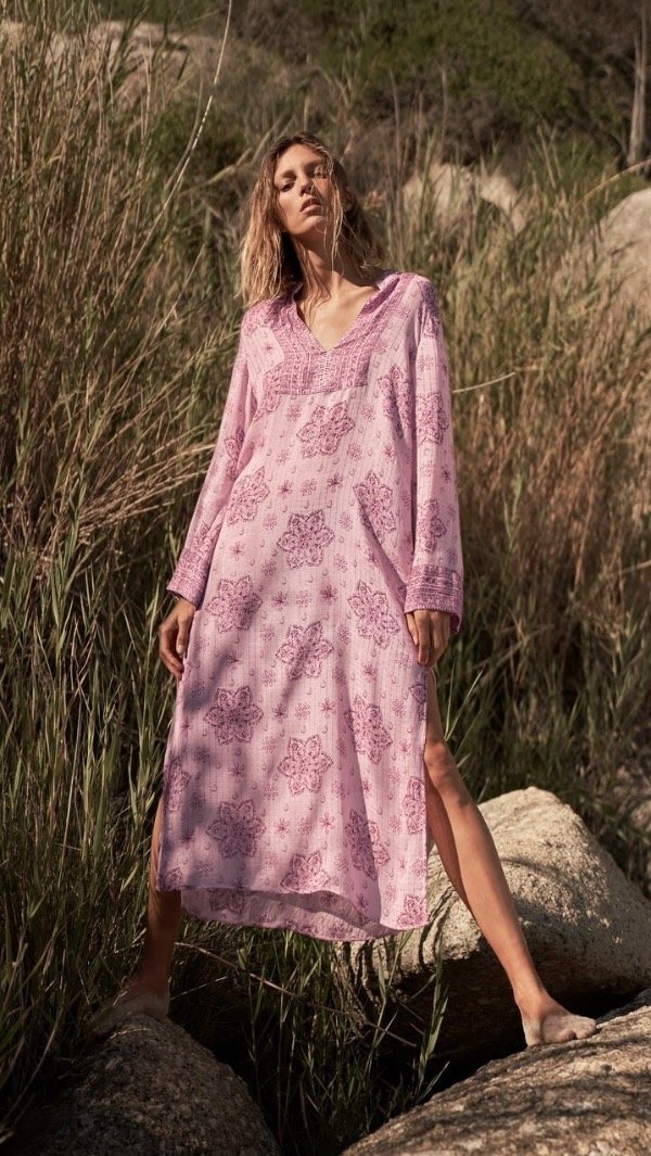 Producto - Midi estampado pink Zara