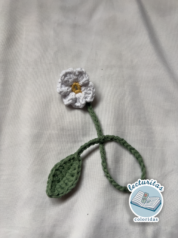 Producto - Marcapáginas de margarita a crochet