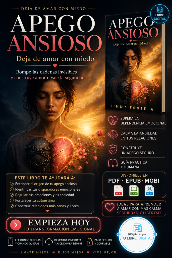 Producto - APEGO ANSIOSO  DEJA DE AMAR CON MIEDO Jimmy Fontela