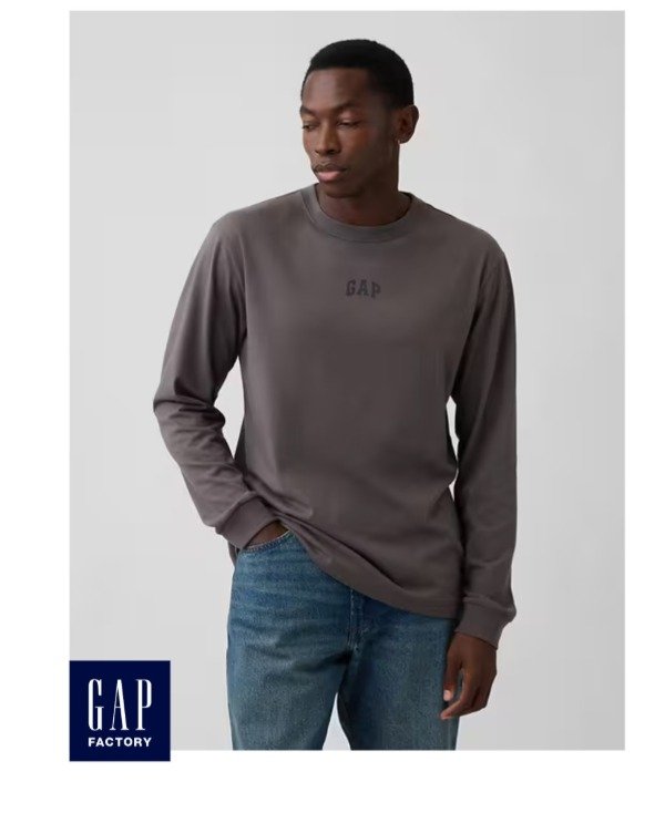 Producto - Remera manga larga gap talle L gris