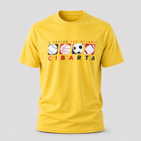 Producto - Remera Deportiva Cibarta Modelo sport Live Amarilla algodón