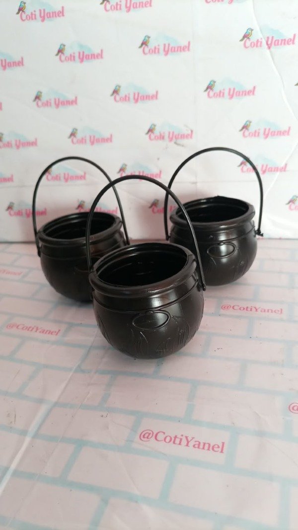 Producto - Mini calderos negro / naranja - 1