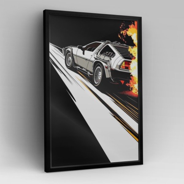 Producto - Cuadro Póster Auto DeLorean Volver Al Futuro
