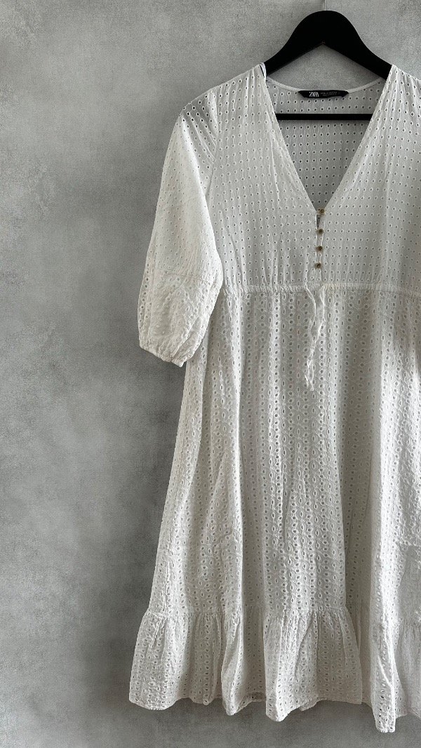 Producto - Vestido bordado perforado Zara - 6