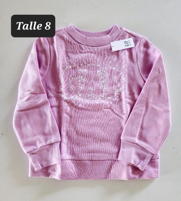 Buzo con friza Gap talla 8 rosa — imagen 3