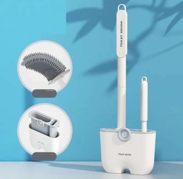 Producto - Set Baño Limpieza Pro Escobilla Silicona + Cepillo