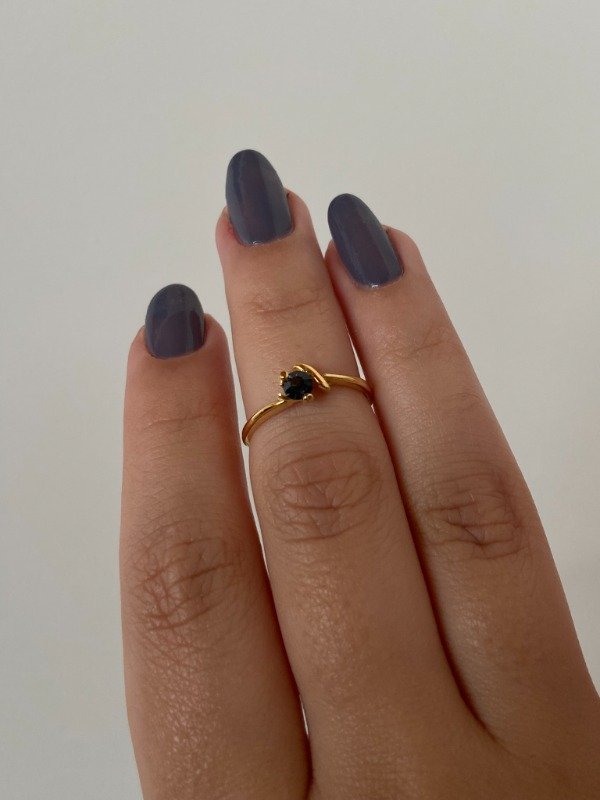 Producto - Anillo enchapado 5 - Talle 17 Azul