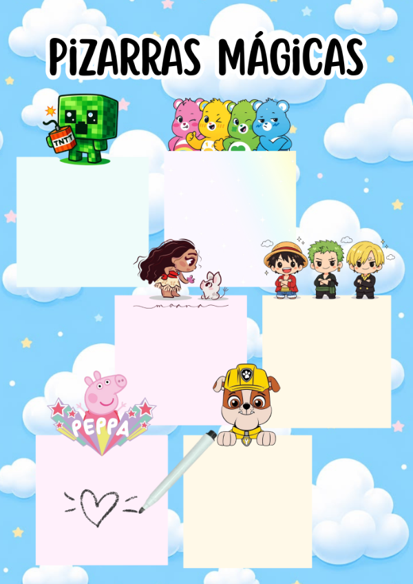 Producto - PIZARRAS PERSONAJES X 6 UND SURT - 5