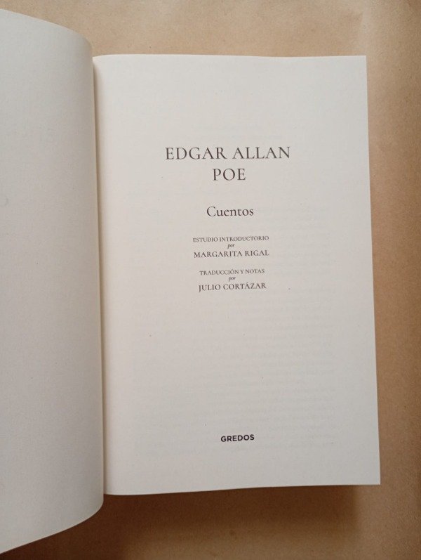 Producto - Cuentos - Edgar Allan Poe Cortázar - Gredos 2015 Tapa dura - 1
