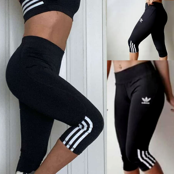 Producto - Calza Capri Adidas Negra Mujer Lycra Verano Premium