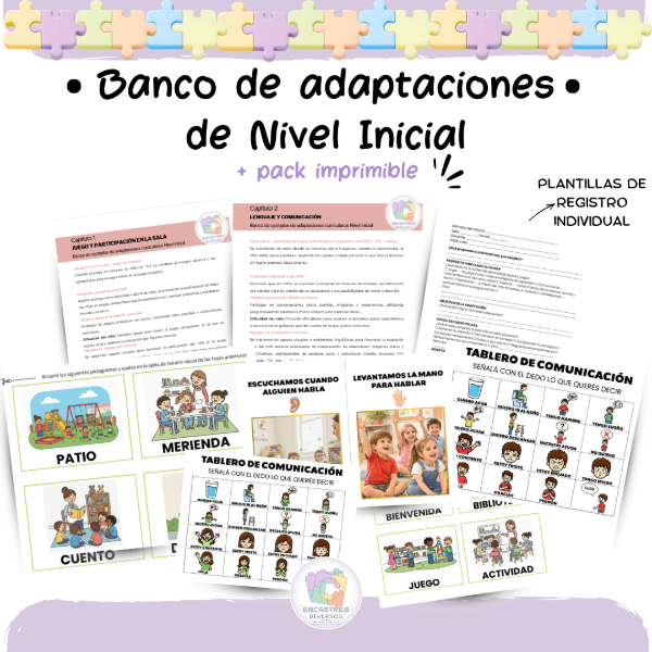 Producto - ADAPTACIONES CURRICULARES - NIVEL INICIAL + PACK IMPRIMIBLE - 0