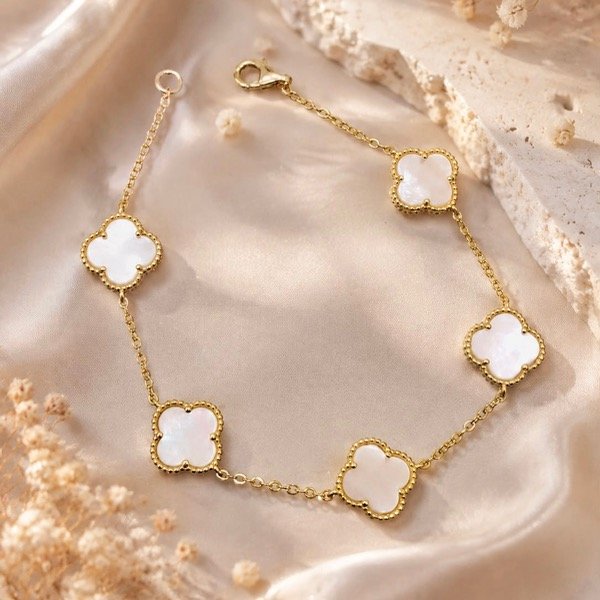 Producto - Pulsera Trebol piedra nácar Plata 925