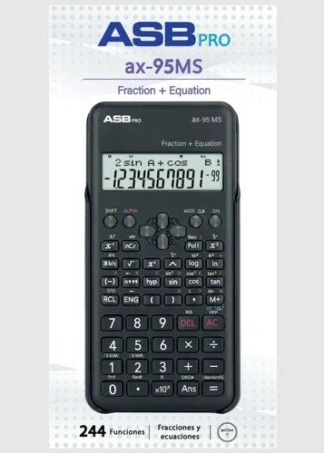 Producto - CALCULADORA CIENTIFICA ASB AX-95MS 244FUNC. ECUACIONES + FRACCIONES