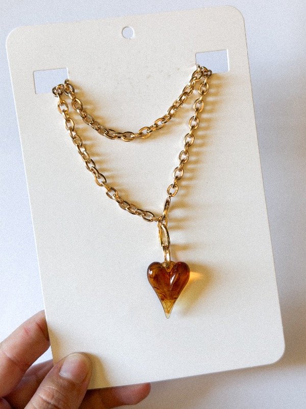Producto - Collar doble cadena corazon