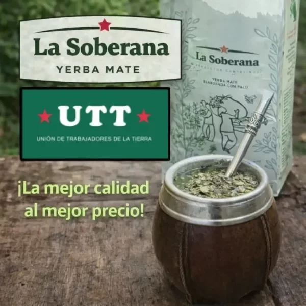 Producto - Yerba mate "La Soberana" x 1 kg. Agroecológica, estacionada naturalmente.
