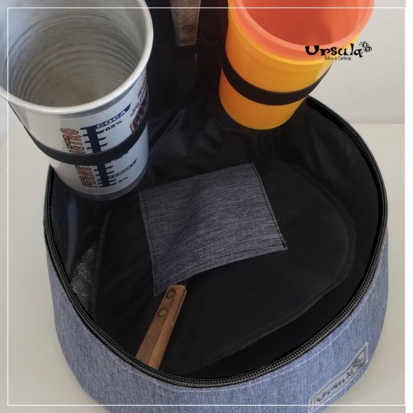 Producto - Porta platos (azul melange y negro) - 2