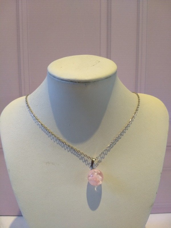 Producto - Collar de acero quirúrgico pedazo de cielo rosa  (7005)