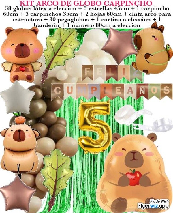 Producto - Arco de Globos carpincho