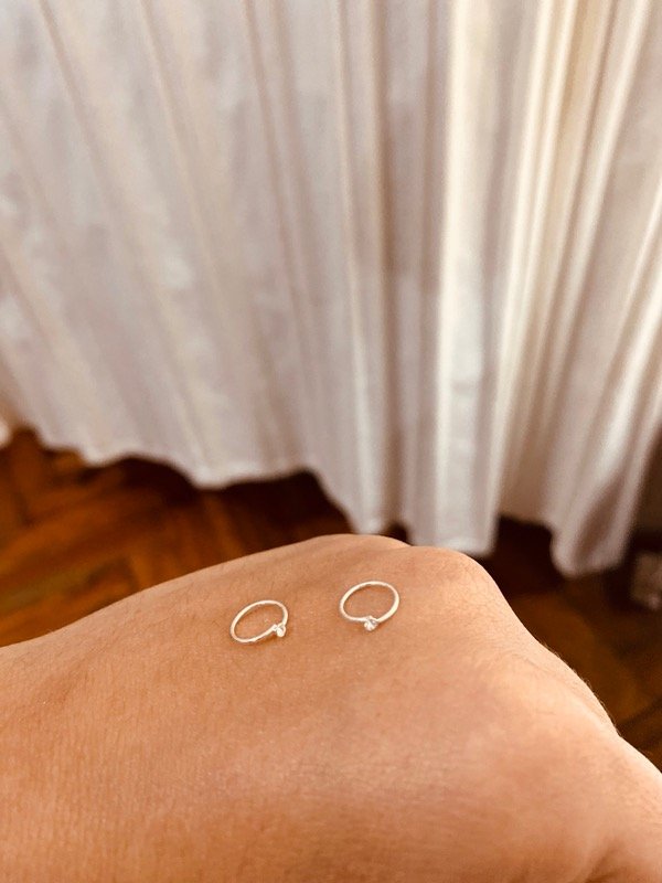 Producto - Argolla con strass Plata