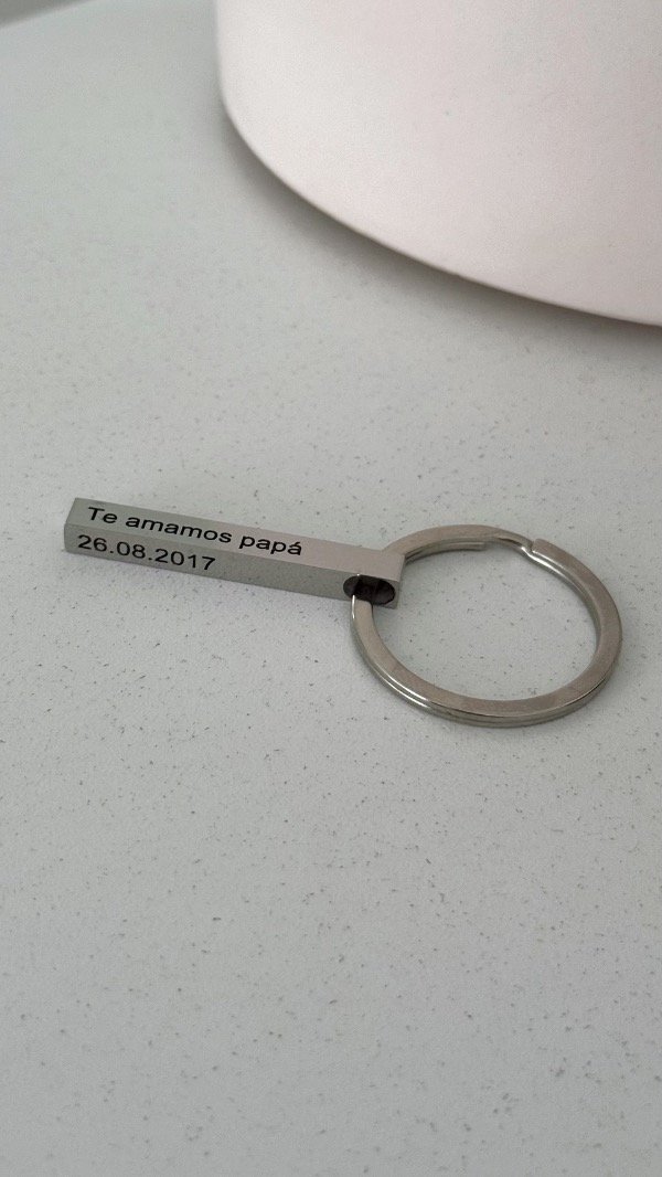 Producto - Llavero barrita personalizada 4cm ACERO