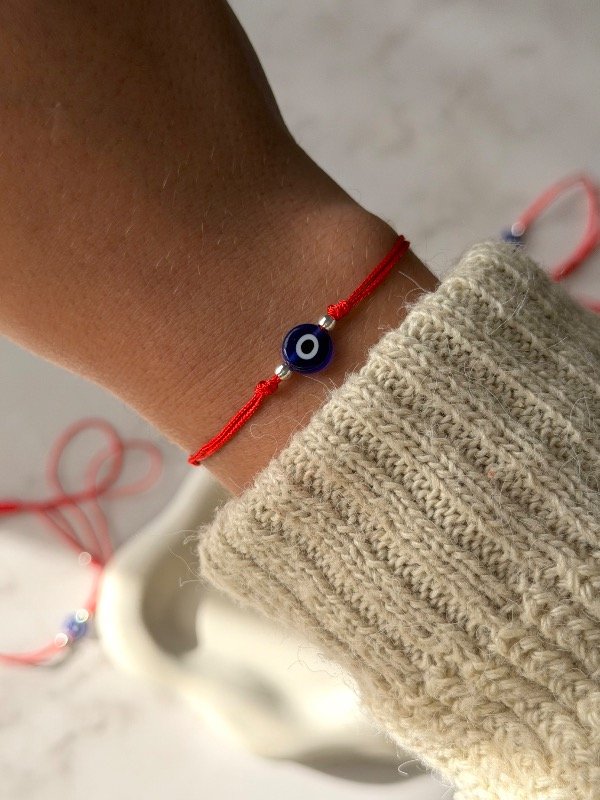 Producto - Pulsera hilo rojo ojo turco ab