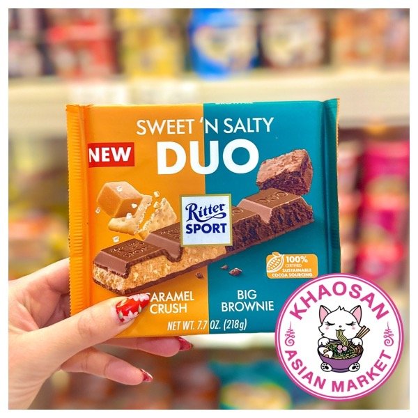 Producto - Chocolate DÚO caramel crush y big brownie - Ritter sport chocolate alemán 218g