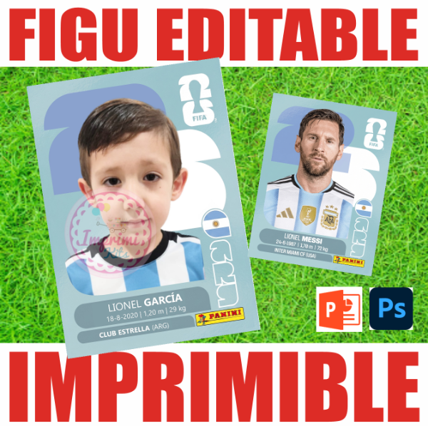 Producto - Figurita Editable Mundial 2026 Para Personalizar