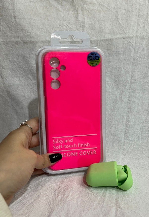 Producto - A14 silicona con felpa fucsia