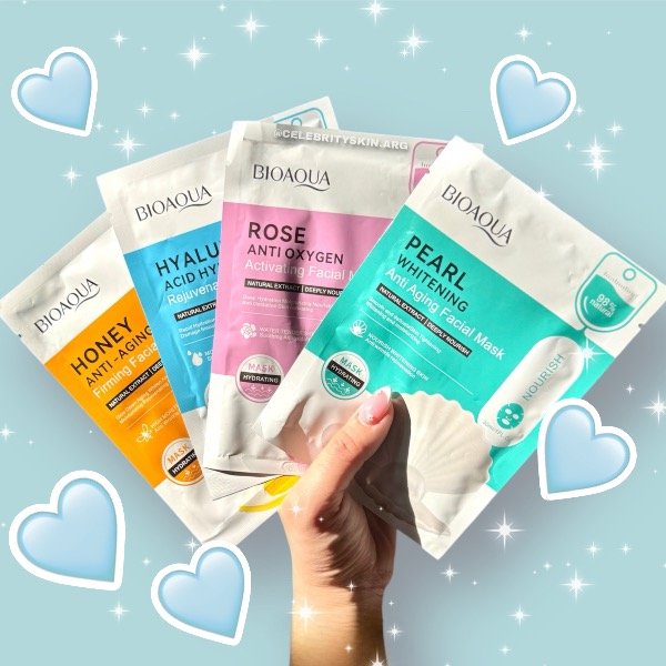 Producto - MASCARILLAS PERLAS, MIEL, HIALU Y ROSAS X 4 UNIDADES