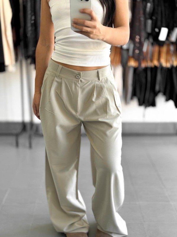 Producto - Pantalon sastrero Rita hueso - 0