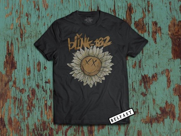 remera blink 182 flower