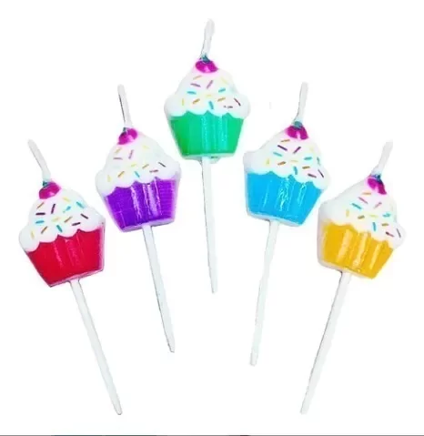 Producto - Mini velas cupcake pack x 6 multicolor - 1