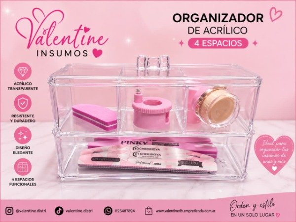 Producto - ORGANIZADOR DE ACRÍLICO 4 ESPACIOS