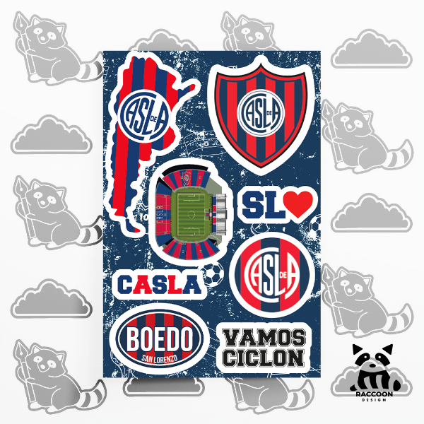 Producto - Plancha de Stickers San Lorenzo