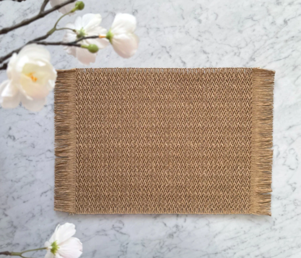 Producto - Individual rectangular fibras naturales tostado - SETx2 - 4