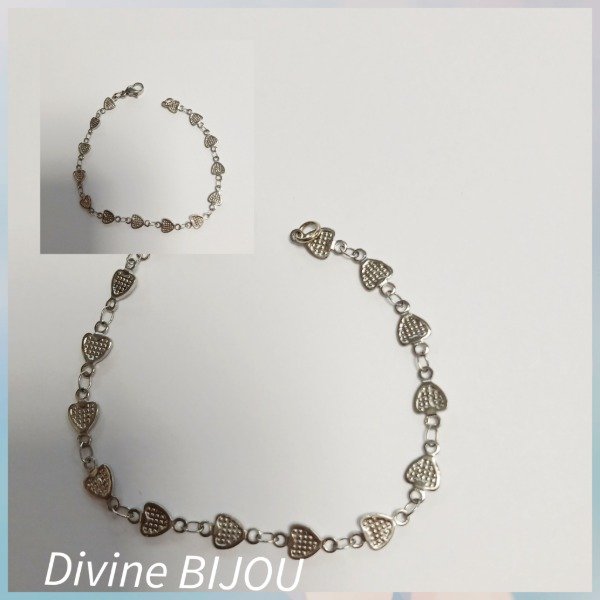 Producto - Pulsera corazones chiquitos acero quirúrgico