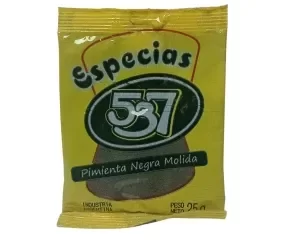 Producto - PIMIENTA NEGRA MOLIDA 537 48u x 25grs