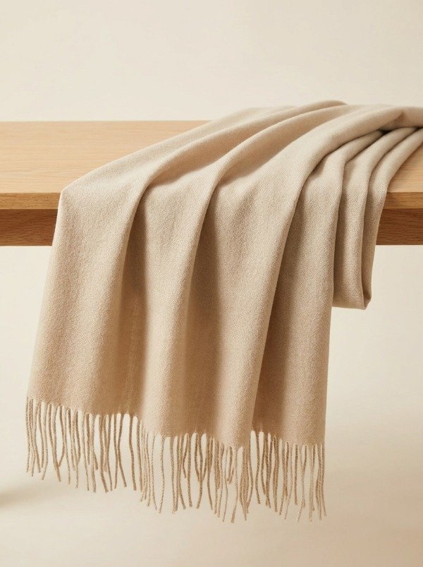 Producto - Cashmere Bufanda Liso Arena