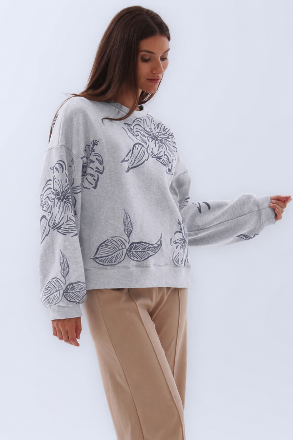 Producto - Buzo Frizado Lucía Gris melange - 1