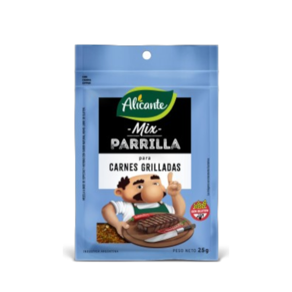 Producto - MIX PARRILLA CARNES GRILLADAS ALICANTE 12u x 25grs