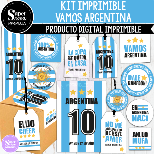Producto - KIT IMPRIMIBLE VAMOS ARGENTINA